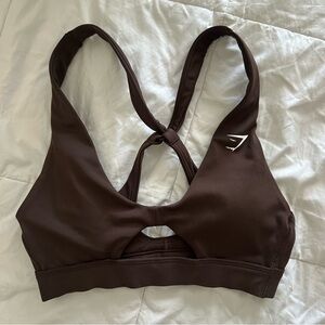 Gymshark Brown Cross-Back Sports Bra Intimates